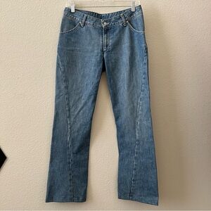 Levi’s Low-Rise Blue Wash Denim Jeans w/ Panel Detail